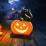Maxbell Wooden Halloween Pumpkin Decor Ornaments for Halloween Indoor Backyard