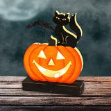 Maxbell Wooden Halloween Pumpkin Decor Ornaments for Halloween Indoor Backyard