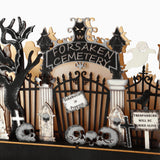 Maxbell Wooden Halloween Ornaments for Backyard Outdoor Photo Props Halloween Decor