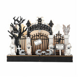 Maxbell Wooden Halloween Ornaments for Backyard Outdoor Photo Props Halloween Decor