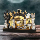 Maxbell Wooden Halloween Ornaments for Backyard Outdoor Photo Props Halloween Decor