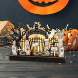 Maxbell Wooden Halloween Ornaments for Backyard Outdoor Photo Props Halloween Decor