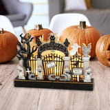 Maxbell Wooden Halloween Ornaments for Backyard Outdoor Photo Props Halloween Decor