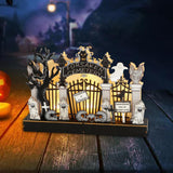 Maxbell Wooden Halloween Ornaments for Backyard Outdoor Photo Props Halloween Decor