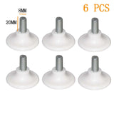 Maxbell 6x Metal Furniture Legs Leveling Feet Tile Screw On sofa Bedroom 8mm
