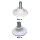 Maxbell 6x Metal Furniture Legs Leveling Feet Tile Screw On sofa Bedroom 8mm