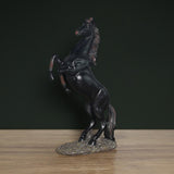 Maxbell Standing Horse Resin Statue Rearing Horse Art Figurine Sculpture Black
