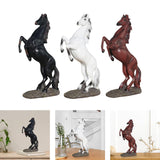 Maxbell Standing Horse Resin Statue Rearing Horse Art Figurine Sculpture Black