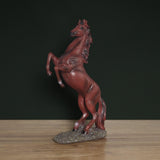 Maxbell Standing Horse Resin Statue Rearing Horse Art Figurine Sculpture Red