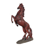 Maxbell Standing Horse Resin Statue Rearing Horse Art Figurine Sculpture Red