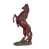 Maxbell Standing Horse Resin Statue Rearing Horse Art Figurine Sculpture Red
