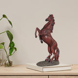 Maxbell Standing Horse Resin Statue Rearing Horse Art Figurine Sculpture Red