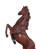 Maxbell Standing Horse Resin Statue Rearing Horse Art Figurine Sculpture Red