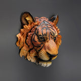 Maxbell Tiger Heads Wall Wall Decor Sculpture Decoration Living Room Resin Statues