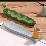 Maxbell Cute Incense Stick Burner Censer Holder for Teahouse Office Decoration Frog