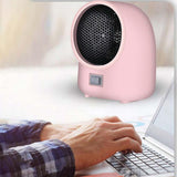 Maxbell Mini Space Heater 350-400W Electric for Living Room Desk Pink