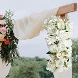 Maxbell Artificial Flower Wall Panels Silk Rose Flower for Wedding T Station