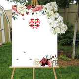 Maxbell Artificial Flower Wall Panels Silk Rose Flower for Wedding T Station