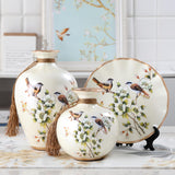 Maxbell 3Pcs Decorative Ceramic Vases Bird Decor Ornaments for Entrance Living Room