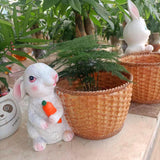 Maxbell Bunny Rabbit Statue Flower Pot Spring Figurine Decor garden White