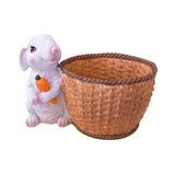 Maxbell Bunny Rabbit Statue Flower Pot Spring Figurine Decor garden White