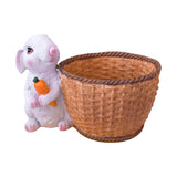 Maxbell Bunny Rabbit Statue Flower Pot Spring Figurine Decor garden White