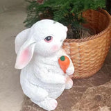Maxbell Bunny Rabbit Statue Flower Pot Spring Figurine Decor garden White