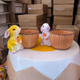 Maxbell Bunny Rabbit Statue Flower Pot Spring Figurine Decor garden Green