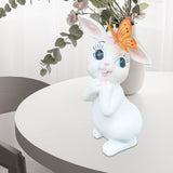 Maxbell Garden Statue with Butterfly Light Waterproof for Backyard Decorations white