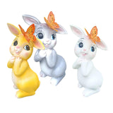 Maxbell Garden Statue with Butterfly Light Waterproof for Backyard Decorations white