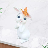 Maxbell Garden Statue with Butterfly Light Waterproof for Backyard Decorations white