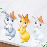 Maxbell Garden Statue with Butterfly Light Waterproof for Backyard Decorations white