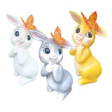 Maxbell Garden Statue with Butterfly Light Waterproof for Backyard Decorations white