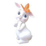 Maxbell Garden Statue with Butterfly Light Waterproof for Backyard Decorations white