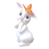 Maxbell Garden Statue with Butterfly Light Waterproof for Backyard Decorations white