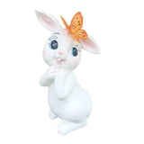 Maxbell Garden Statue with Butterfly Light Waterproof for Backyard Decorations white