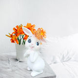 Maxbell Garden Statue with Butterfly Light Waterproof for Backyard Decorations white