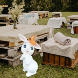 Maxbell Garden Statue with Butterfly Light Waterproof for Backyard Decorations white