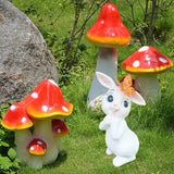 Maxbell Garden Statue with Butterfly Light Waterproof for Backyard Decorations white