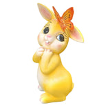 Maxbell Garden Statue with Butterfly Light Waterproof for Backyard Decorations yellow