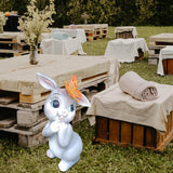 Maxbell Garden Statue with Butterfly Light Waterproof for Backyard Decorations gray