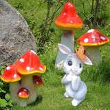 Maxbell Garden Statue with Butterfly Light Waterproof for Backyard Decorations gray