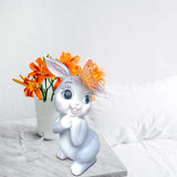 Maxbell Garden Statue with Butterfly Light Waterproof for Backyard Decorations gray