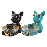 Maxbell Dog Statue Figurine Storage Box Sculpture for Living Room Decor Black