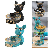 Maxbell Dog Statue Figurine Storage Box Sculpture for Living Room Decor Black