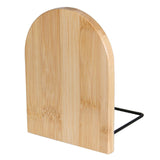 Maxbell Bamboo Book Ends Durable Bookend Desktop Organizer for Home Office Small