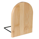 Maxbell Bamboo Book Ends Durable Bookend Desktop Organizer for Home Office Small