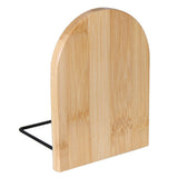 Maxbell Bamboo Book Ends Durable Bookend Desktop Organizer for Home Office Small