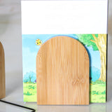 Maxbell Bamboo Book Ends Durable Bookend Desktop Organizer for Home Office Small