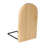Maxbell Bamboo Book Ends Durable Bookend Desktop Organizer for Home Office Large